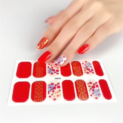 China For Decoration Wellflyer NAST-001-24 Series Fun Self Adhesive Nail Stickers With Simple Beauty Patterns Nail Decoration for sale