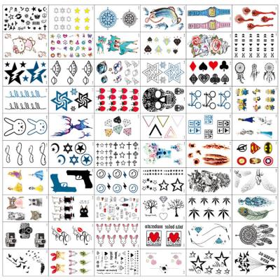 China Wellflyer TASTE-001 Temporary Temporary Tattoo Stickers Waterproof Cute Symbol Cartoon Pattern Stickers for sale