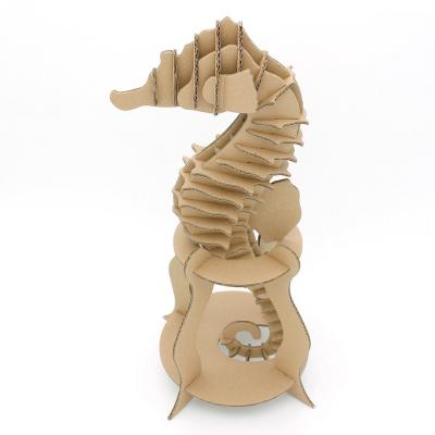 China DIY TOY Home Decoration Cardboard 3d Jigsaw Puzzle Toy Seahorse Japaneseus Model for sale