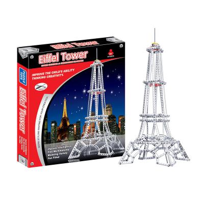 China Cheap Building Toy Eiffel Tower Design Building Interlocking Building Blocks In Alloy Material for sale