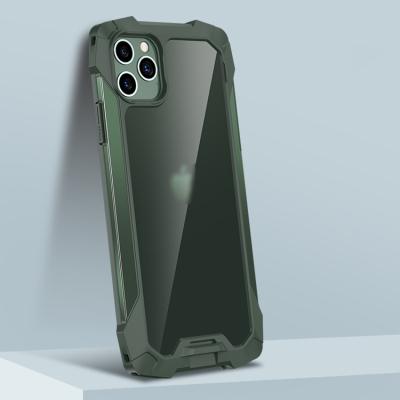 China Unique hot sale defense shield military grade drop tested tpu metal silicone phone case for iphone 12 pro max for sale