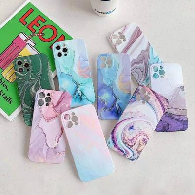 China Unique Fashionable Colorful Marble TPU Cell Phone Case For iPhone 7/8/x 11 12 pro 12mini xr xs max for sale