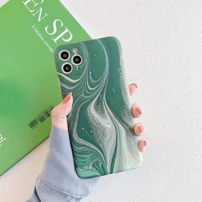 China Anti-fall top quality new design colored cases paint colors marble mobile case for iphone series for sale