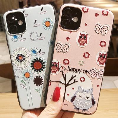 China 2021 New Customized Embossed Painted Back Material Shockproof Mobile Phone Case Cover TPU Cover For Samsung for sale