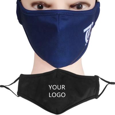 China Anti-dust-fog-haze-wind factory direct custom design washable cotton facemask cloth cotton face cover printed by facemasks with custom logo for sale