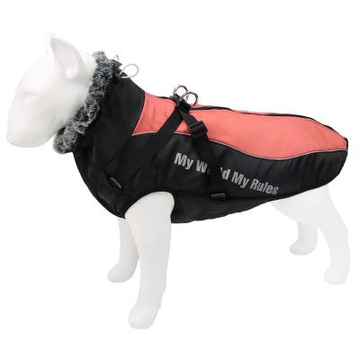 China Wholesale Viable Super Large Size Windproof Dog Vest 6XL Cotton Jacket Dog Cotton Jacket Outdoor Thick Dog Clothes Viable for sale