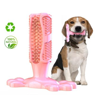 China Good Quality Stocked Pets Toys Silicon Dog Pet Toothbrush Chewing Stick for sale