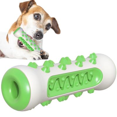 China Durable Natural Rubber Dog Chew Stocked Molar Rod Toys Toothbrush Dental Care Indestructible Doggy Bite Stick Brushing Toy for sale