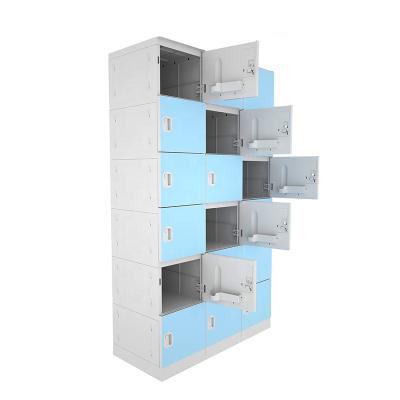 China School ABS Plastic Locker Blue Color 15 Doors School Locker For Students for sale