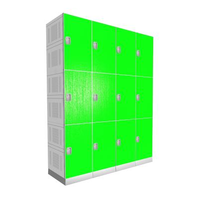 China Gym Factory Price ABS Plastic 18 Door Lockers Hostel Lockers For Backpackers for sale