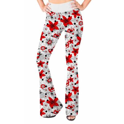 China Highest Quality Modern Women Sustainable Long Pants Personalized Cow Print Long Palazzo Pants for sale