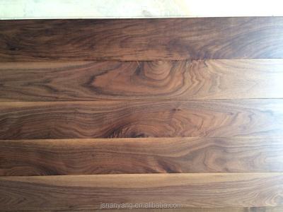 China 3 Layer Engineered Wood Flooring Interior Decoration American Wide Plank Black Walnut for sale