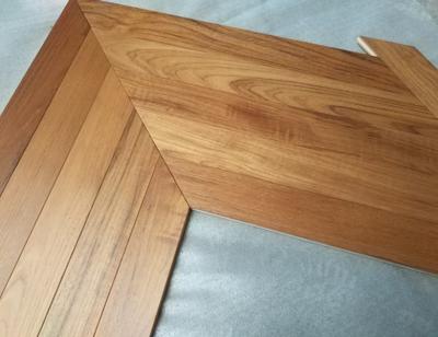 China Modern Formaldehyde E1 Grade FSC Certified Herringbone Parquet Engineered Natural Teak Hardwood Flooring for sale