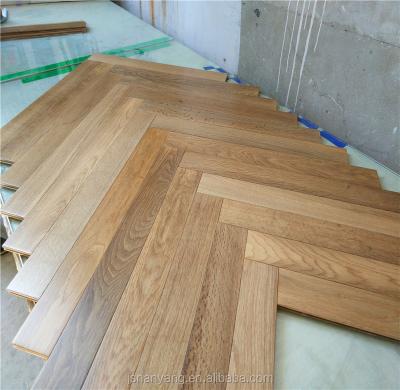 China Interior Decoration Abrasion Resistance Oak Herringbone Smoked Style Wood Tiles for sale