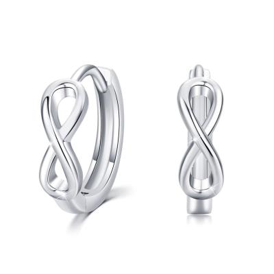 China 8 Character Silver CLASSIC Creative Earrings 925 Sterling Silver Jewelry for sale