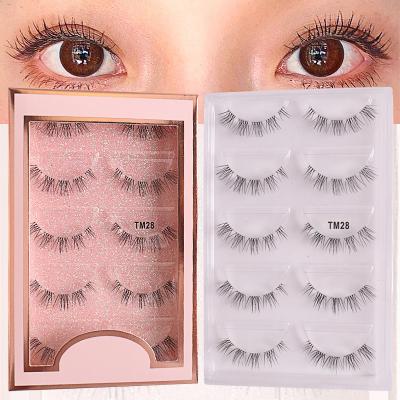 China Wholesale Long Style Natural Private Label Magnetic Lashes With Invisible Magnetic Strip Lashes Set Eyeliner False Eyelashes for sale