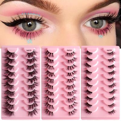 China real fluffy like mink eyelashes 3d mink lashes natural luxury mink lash extensions vegan private label 5d mink cotton strip from worldbeauty for sale