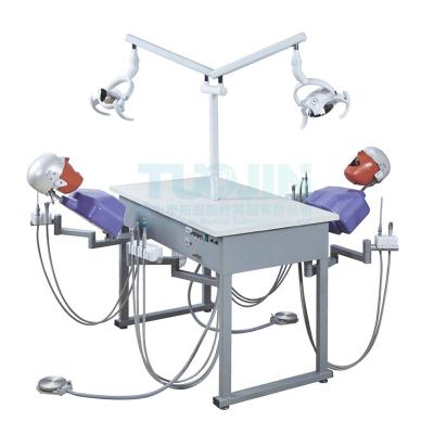 China Metal Simulator Unit Phantom Head Dental For 2 Student Medical Dental Education Phantom Head Simulator for sale