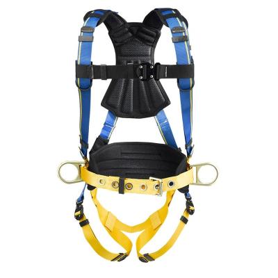 China D-Ring Forged Full Back Body Harness with Lanyard/Safety Belt for Lineman H133100 for sale