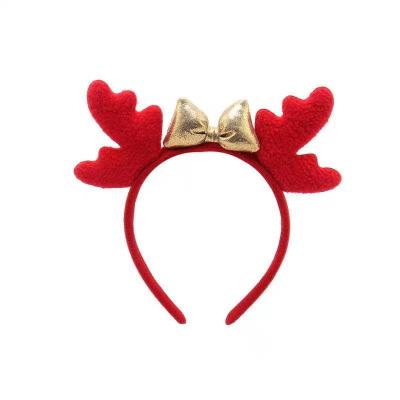 China 2020 Cartoon Fashion Colorful Snowflake Patterns Christmas Antlers Headband Kids Adults Deer Horn Christmas Headband for sale