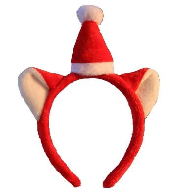 China 2020 New Cartoon Hot Selling Production Christmas Party Decoration Reindeer Shaped Elf Christmas Hat Headband for sale