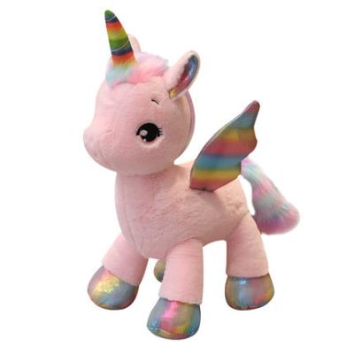 China Custom Promotional Gifts Unicorns Stuffed Toys Wholesale Soft Pink Large Animals Unicorn Plush Toy for sale