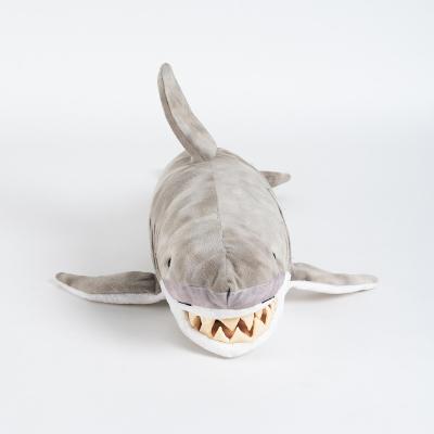 China Super Soft Stuffed Shark Plush Pillow Household Toy Cute Smiling Shark Plush Creative Smile Toy Custom Heat-transfer OEM and ODM for sale