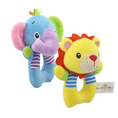 China Baby Accompany Hot Selling Sensory Activity Funny Soft Various Shape Customized Early Education Stuffed Animal Baby Clappers Soft Baby Toys for sale