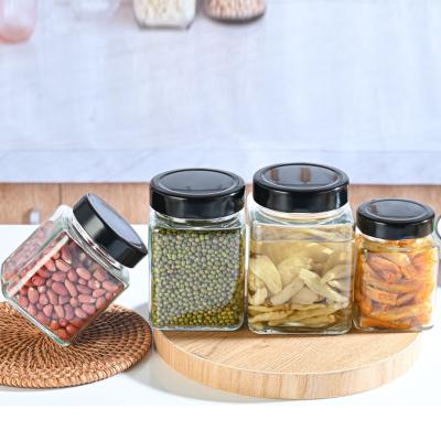 China Viable can be stocked high quality 100ml 200ml 280ml 380ml 500ml 730ml cheap jam and pickle glass jar sealed jam jar metal lid /glass bottle for food for sale