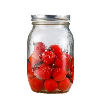 China Viable Can Be Stored In Bulk Storage 300ml 500ml 1000ml Baby Food Jar Vegetable Fruit Canned Glass Food Honey Jar With Lid Glass Containers for sale