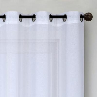 China Wholesale high quality home decoration and polyester voile elegant linen sheer curtain for sale