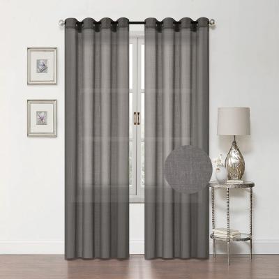 China 2022 Latest Decoration Curtain 2022 Latest Design European Style Linen Look Window Curtain for sale