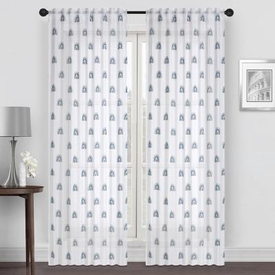 China New Decoration Design Fancy Design Curtain Printed Home Curtain Drapes For Living Room Customized for sale