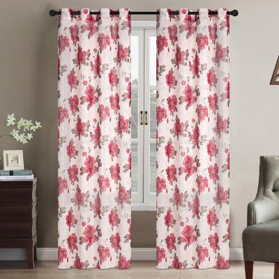 China Luxury Printed American Drapes Ready Made Decoration Aluminum Curtain For Living Room With Valance for sale