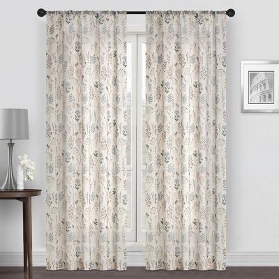 China Wholesale Decoration Price Window Drapes 100% Polyester Ready Made Curtains for sale