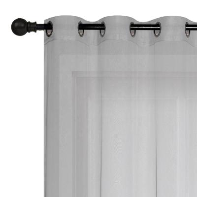 China 100%Polyester Decoration White Voile Curtain Ready Made Sheer Curtain For Living Room Office for sale