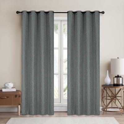 China 2022 Sun Style Wholesale Wind Proof Flower Jacquard Living Room American Style Curtains Fabric For Curtain for sale