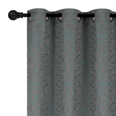 China Anti-Static Hot Selling Luxury European 100%Polyester Jacquard Curtain Fabric For Living Room for sale