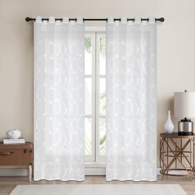 China Classic Kitchen Curtain Decoration Embroidery Kitchen Foil Fringe Ready Made Curtains For Living Room for sale