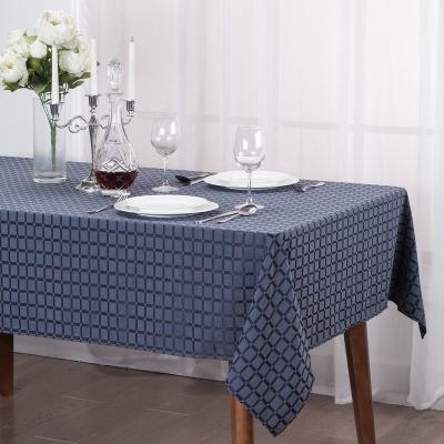 China Factory hot sales waterproof polyester jacquard party tablecloth luxury wedding and cotton tablecloths decor Te koop