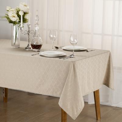 Chine Hot Sale Size Damask Jacquard Waterproof Custom White Tablecloth Restaurant Home Party à vendre