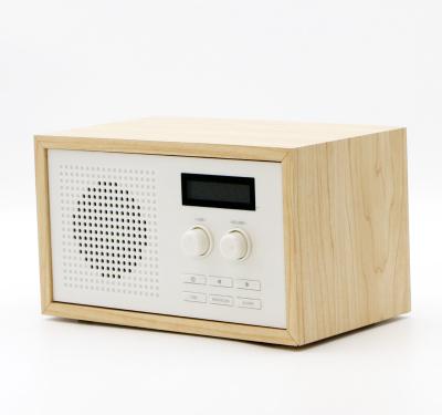 China High-end Tuner Radio FM PLL Wooden FM Alarm Clock Radio Alarm Clock with AUXINE function and built in mono speaker for sale