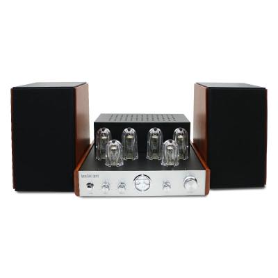 China Vintage Auxin Radio Stereo Speaker Towel Multifunction Vinyl Player High Quality Vintage Auxin / Blue-tooth Turntable /CD-in Electronic Tube Amplifier with BT for sale