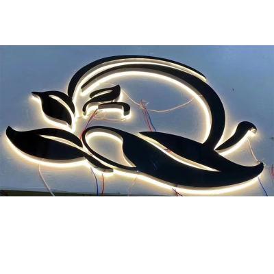 China Backlit Buildings Led Letter Sign Indoor Stainless Hotel Signage for sale