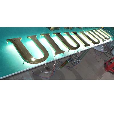 China Outdoor Buildings Stainless Steel 3D Backlit Signages Led Channel Letter Signs for sale