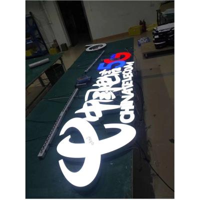 China Channel Unlimited Illuminated Sign Door Display Billboard Buildings Letter Word Sign for sale