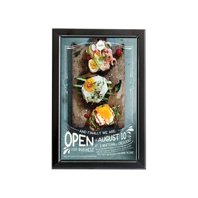 China Shopping mall super slim single side high brightness waterproof snap frame led light box for movie poster menu board for sale