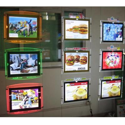 China Indoor Wall Mounted Crystal Acrylic Light Box Real Estate Agent Led Widow Display for sale