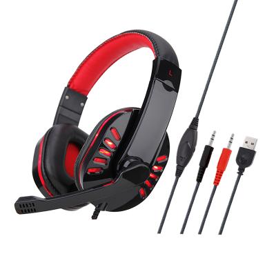 China Custom Earphone Gaming Headsets Wired Logo Gaming Noise-Canceling Headphones For PC ps4 for sale