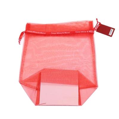 China Promotion Customized Manufacturers Organza Mesh Bag Wedding Candy Jewelry Big Beam Organza Beam Mouth Shoe Bag for sale